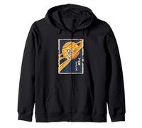 Penguin Space Saturn Ring Surfer Astronaut Japanese Zip Hoodie
