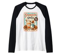 Penguin Spice Pumpkin Spice Latte Coffee Cute Raglan Baseball Tee