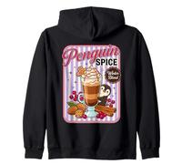 Penguin Spice Pumpkin Spice Latte Coffee Cute Zip Hoodie