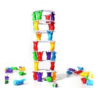 Penguin Stacking Tower Colorful Blocks Easy Remove Interactive Eye Hand Coordination Game Gift for Kids