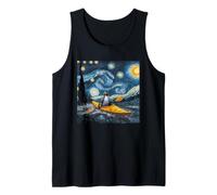 Penguin Starry Night - Funny Van Gogh Painting Penguin Tank Top