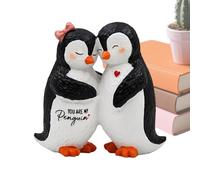 Penguin Statue - Cute Couple Penguin Figurines Resin Decor | Romantic Partner Ornament | For Valentine's Day, Christmas, Birthday Gift For Her, Him, Women, Couples, Desk, Bedroom, Office