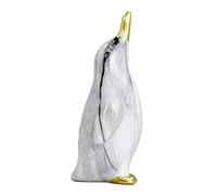 Penguin Statue Resin Figurine Art Works Craft for Bookcase Home Decoration White, 4 x 4.5 x 9.8 cm