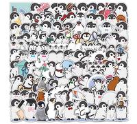Penguin Stickers 100 Pcs Cute Cartoon Animals Sticker for Water Bottle Laptop Skateboard Helmet Luggage Bike Guitar Travel Case Car Computer,Kawaii Waterproof Penguin Sticker for Teens Adults Girls