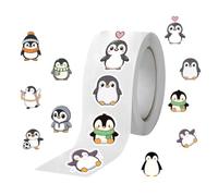 Penguin Stickers | Cartoon Cute Lovely - Water Bottle Laptops Decals - for Scrapbooking Arts Craft Projects DIY Projects Journals Guitar Case Phone