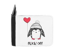 Penguin Style 4 Whimsical Character - Fuck Off Rude Adult Swearing Statement Gent's Wallet