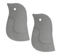 Penguin-Style Small Squeegees 2PCS, Gray Shower Squeegee and Window Cleaner, Flexible Stain Remover Squeegee for Kitchen, Bathroom Tile Grout, Penguin-Shaped Gap Cleaning Squeegee, Lightweight Design