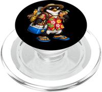 Penguin summer vacation design for beach lovers travelers PopSockets PopGrip for MagSafe