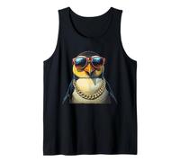 Penguin Sunglasses, Cool Funny Rebel Boss Hip Penguin Face Tank Top
