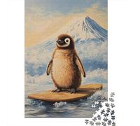 Penguin Surfing 1000-Piece Jigsaw Puzzle for Adults, 38x26cm/1000pcs, Relaxing Indoor Activity, Focused Puzzle Time And Time at Home