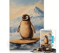 Penguin Surfing 1000 Pieces Jigsaws Adults Puzzles Gifts Logic Ability Toy Slow Enjoy Accurate Cut Stylish Gift (38x26cm)
