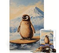Penguin Surfing Jigsaw Puzzles for Teenagers 1000 Pieces Wise Think Toy Leisure Fun Clear Cut Wall Art Decor (50x75cm)