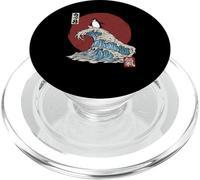 Penguin Surfing the The Great Wave off Kanagawa Japanese PopSockets PopGrip for MagSafe