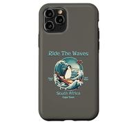 Penguin Surfing Waves South Africa Cape Cod Surfs Up Fun Case for iPhone 11 Pro