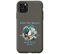 Penguin Surfing Waves South Africa Cape Cod Surfs Up Fun Case for iPhone 11 Pro Max