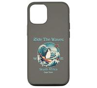 Penguin Surfing Waves South Africa Cape Cod Surfs Up Fun Case for iPhone 12/12 Pro