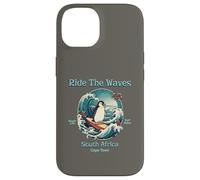 Penguin Surfing Waves South Africa Cape Cod Surfs Up Fun Case for iPhone 14