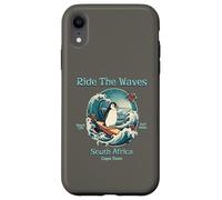 Penguin Surfing Waves South Africa Cape Cod Surfs Up Fun Case for iPhone XR