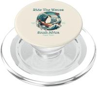 Penguin Surfing Waves South Africa Cape Cod Surfs Up Fun PopSockets PopGrip for MagSafe