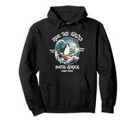 Penguin Surfing Waves South Africa Cape Cod Surfs Up Fun Pullover Hoodie