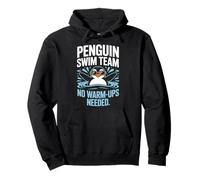 Penguin Swim Team No Warm Ups Needed Pullover Hoodie