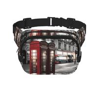 Penguin Swimming in The Ocean Fanny Pack for Women Men Fashion Waist Pack Adjustable Belt Bag for Workout Running Travelling Casual Waist Bag, Telephone Booth, One Size