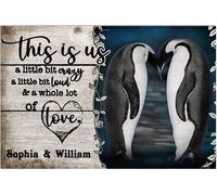 Penguin This Is Us A Little Bit Crazy A Little Bit Loud And A Whole Lot Of Love Welcome Mat Shoes Scraper Mat Entry Absorbent Doormat For Kitchen Dogs Patios 40 X 60Cm