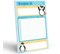 Penguin To Do List Notepad,50 Sheets 5.5x8.5” Daily Organizer Checklist and Planner Pad, Kids and Students, Cute Office Supplies and School Supplies for Appointments and Productivity