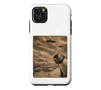 Penguin UFO Field Report Vintage Antarctic Alien Scene Case for iPhone 11 Pro Max