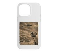 Penguin UFO Field Report Vintage Antarctic Alien Scene Case for iPhone 14 Pro Max