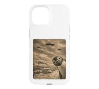 Penguin UFO Field Report Vintage Antarctic Alien Scene Case for iPhone 15