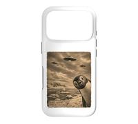 Penguin UFO Field Report Vintage Antarctic Alien Scene Case for iPhone 17 Pro