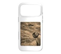 Penguin UFO Field Report Vintage Antarctic Alien Scene Case for iPhone 17 Pro Max