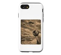 Penguin UFO Field Report Vintage Antarctic Alien Scene Case for iPhone SE (2020) / 7/8
