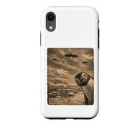 Penguin UFO Field Report Vintage Antarctic Alien Scene Case for iPhone XR