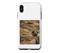 Penguin UFO Field Report Vintage Antarctic Alien Scene Case for iPhone XS Max