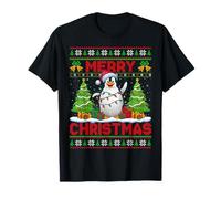 Penguin Ugly Christmas Sweaters Funny Santa Hat Lights Xmas T-Shirt