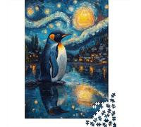 Penguin Under Starry Night_2 Puzzle for Adults And Families, 1000 Pieces Animal Jigsaw, Gift for Puzzle Lovers, 38x26cm/1000pcs