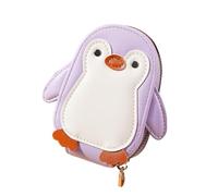 Penguin Wallet, PU Leather Penguin Zip Accordion, Cute Animal Coin Pouch, for Travel Commuting Work Office School