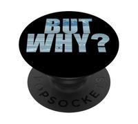 Penguin Wandering Off - But Why Mountains Text Graphic PopSockets Adhesive PopGrip