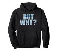 Penguin Wandering Off - But Why Mountains Text Graphic Pullover Hoodie