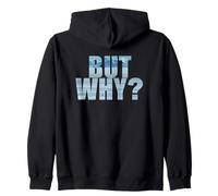 Penguin Wandering Off - But Why Mountains Text Graphic Zip Hoodie