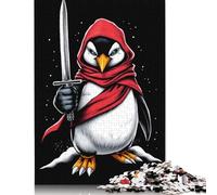 Penguin Warrior Jigsaw Puzzles Puzzle for Adults Kids. 1000 Piece Whimsical Challenge Toy Educational Game Home Decoration for Adults& Kids Age 14 Years Up 1000pcs (75x50cm)