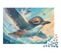 Penguin Water Sky 1000pcs Mini Puzzle For Adults Premium Paper | 38x26cm Cardboard Home Decor Smooth Surface Birthday Gift Mind Relaxation