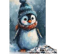 Penguin Watercolor Puzzle for Adults 500 Pieces Puzzle for Adults Educational Game for Adult Teenagers 500pcs (52x38cm)
