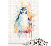 Penguin Watercolor Puzzles for Adults 1000 Pieces Puzzle Jigsaws for Adults Home Decoration Puzzle Toys 1000pcs (75x50cm)