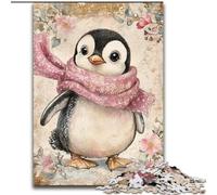 Penguin Wearing A Scarf Puzzles for Adults 1000 Pieces, Challenging Game Toys Every Piece Is Unique - Challenging Family Fun Game (size 26x38cm)