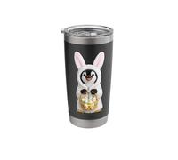 Penguin Wearing Easter Bunny Funny Cute Costume Stainless Steel Insulated Tumbler