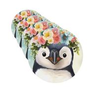 Penguin Wearing Flowers Car Air Fresheners Cards Set of 4 Pieces Personalized Car Fresheners Gifts for Men Women Auto Aromatherapy Tablets Hanging Scented Cards for Wardrobe Bathroom