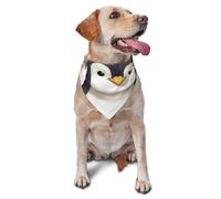 Penguin Wearing Flowers Dog Bandana Pet Scarf Accessories for Small Medium Dogs Cats Photo Prop, Triangle Pet Bandanas Adjustable Puppy Bib Washable Dog Kerchief Puppy Neckerchief